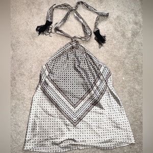 White House black market satin halter top